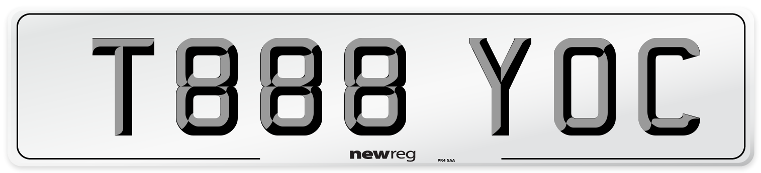 T888 YOC Number Plate from New Reg